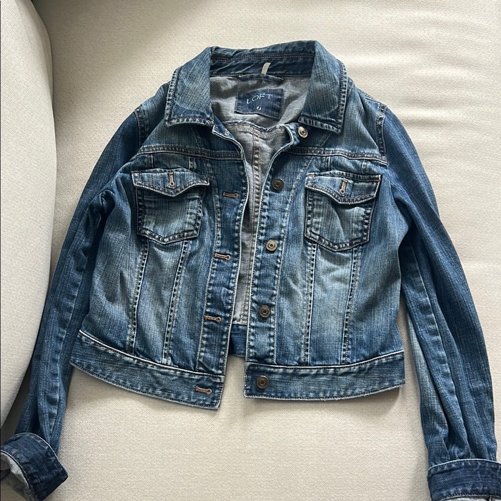 LOFT Classic Blue Jean Jacket